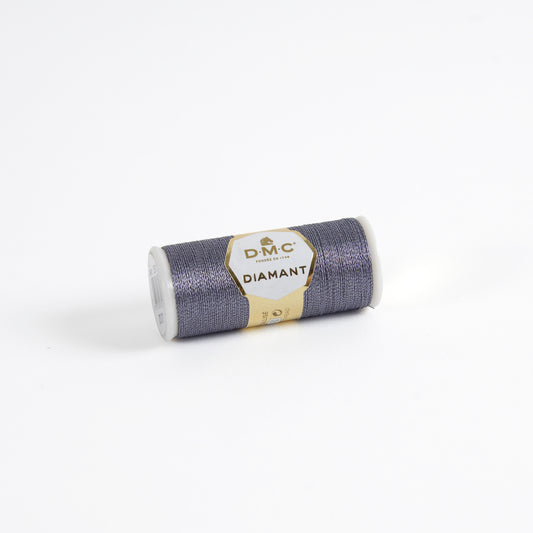 DMC Diamant Metallic Embroidery Thread 35m - D317 Dark Grey