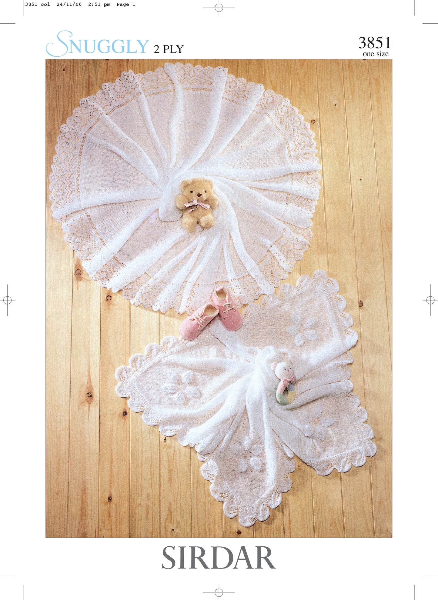 Sirdar Pattern 3851 - Baby shawls-Snuggly 2 ply - Product image