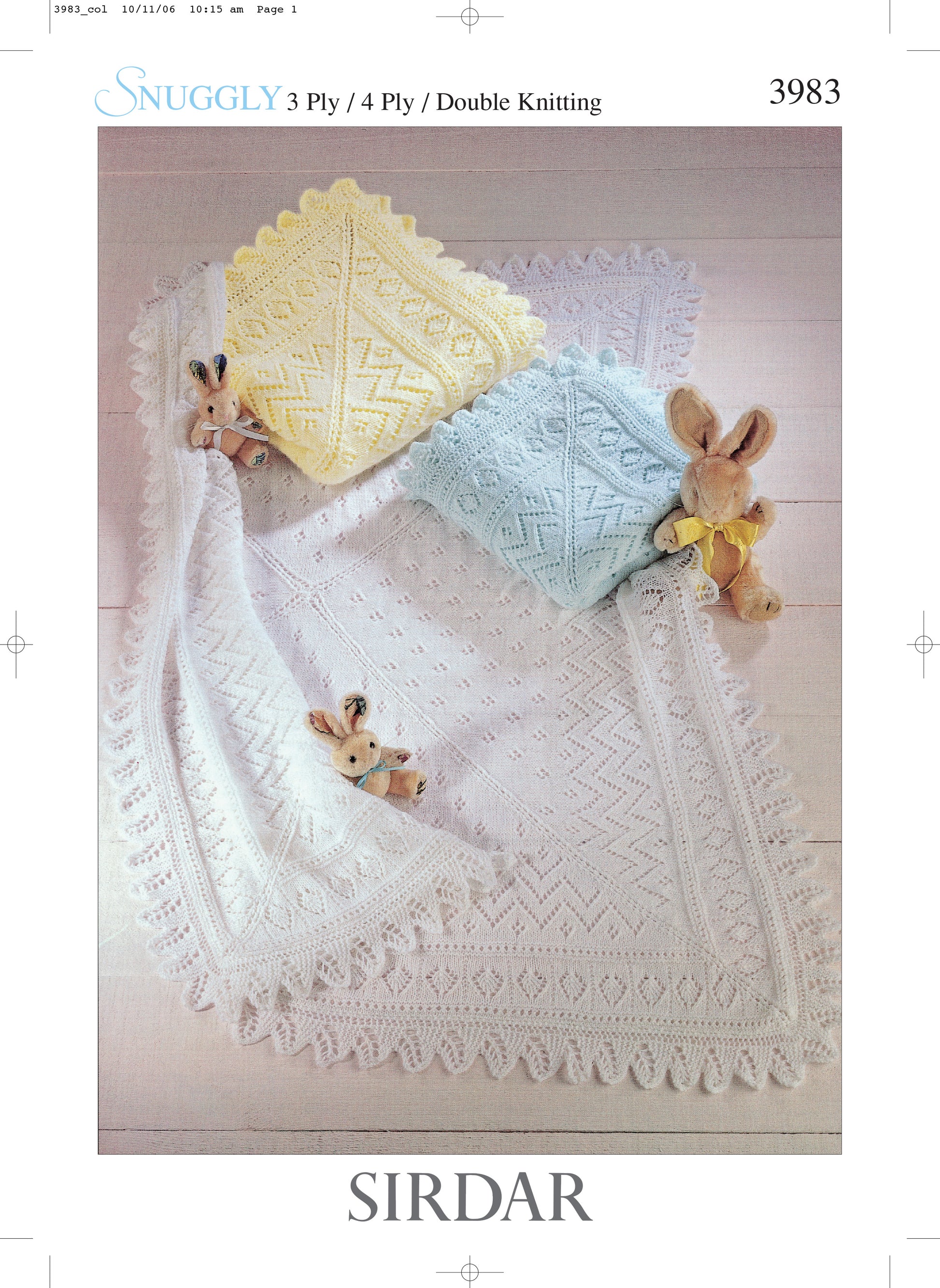 Sirdar Pattern 3983 - Baby shawls-Snuggly 3 ply, 4 ply & DK - Product image