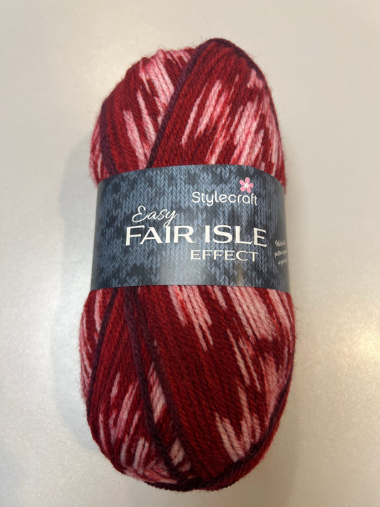 Stylecraft Easy Fair isle Effect Yarn. Bute. 5334.  Aran Weight
