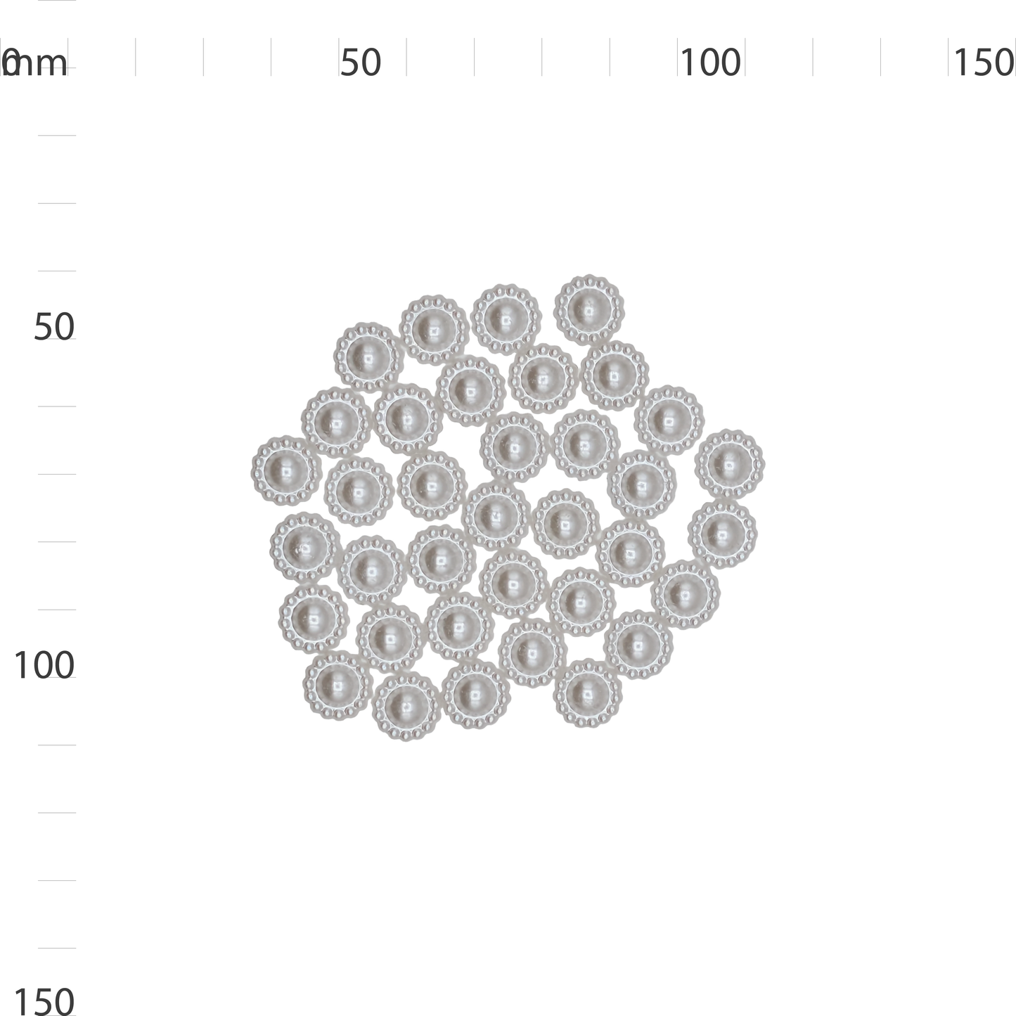 Acrylic White Decorative Button