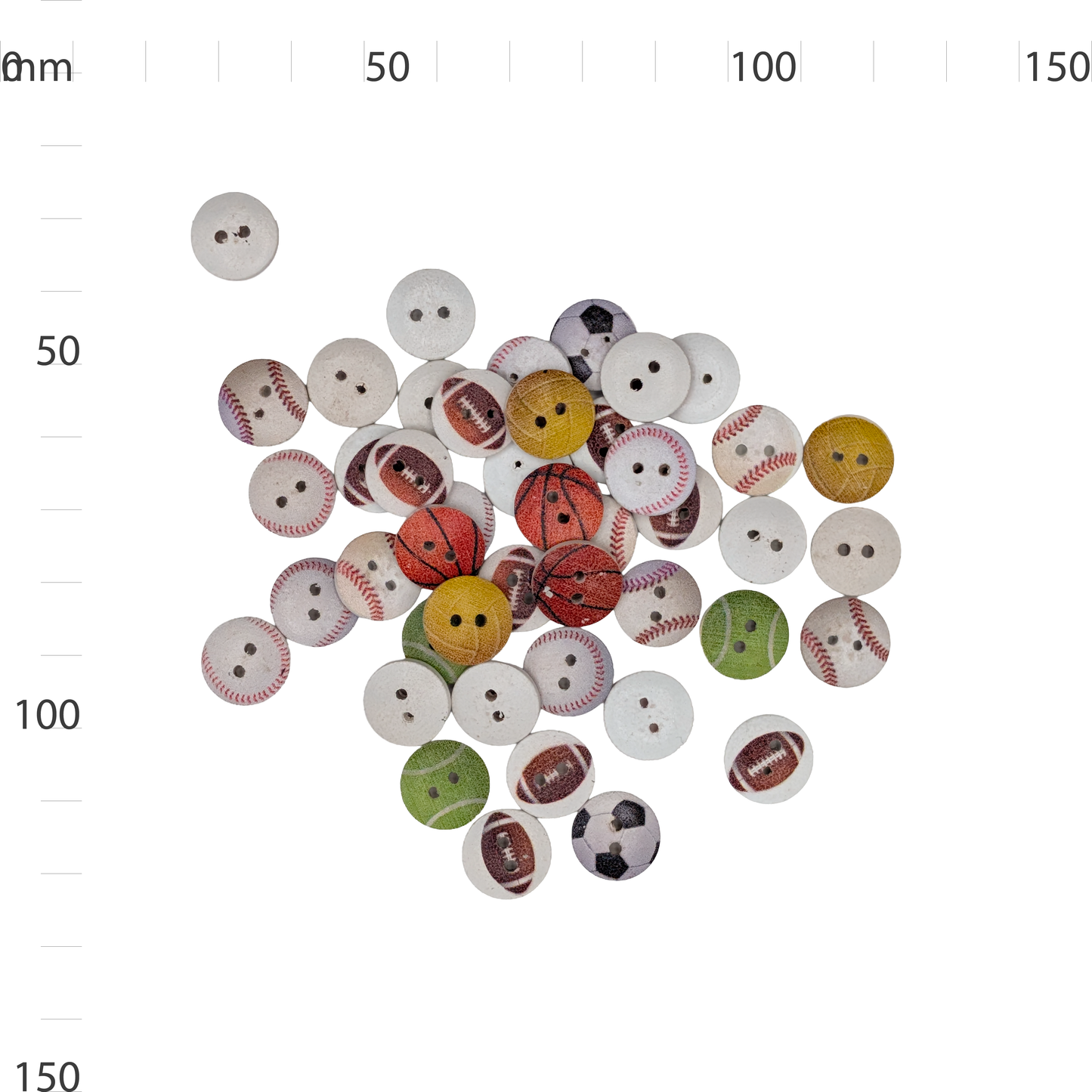 Wooden Sports Print Button