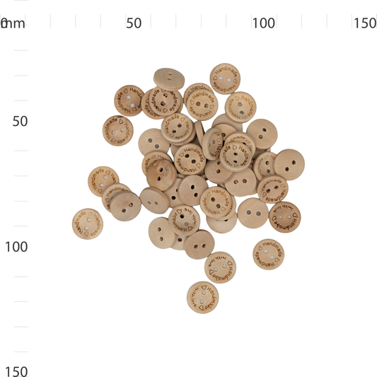 Wooden Handmade Round Button