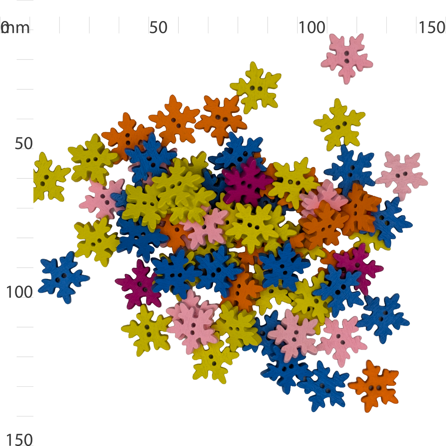 Wooden Snowflake Button