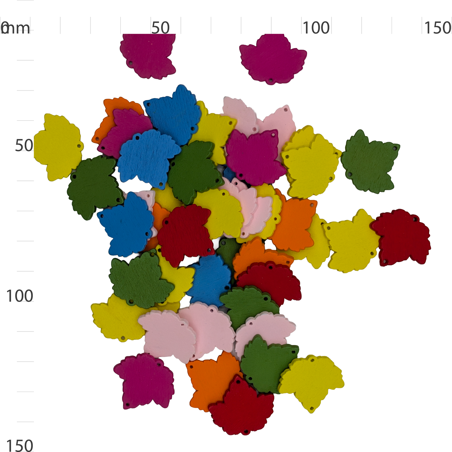 Wooden Maple Leaf Button