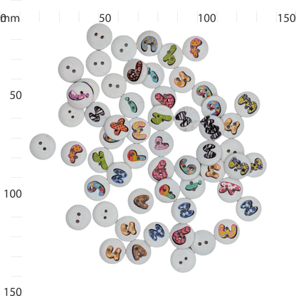 Wooden Letter Button