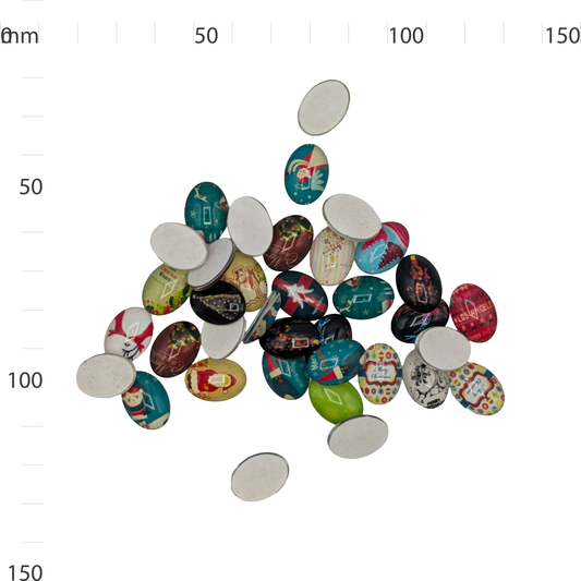 Glass Christmas Print Button
