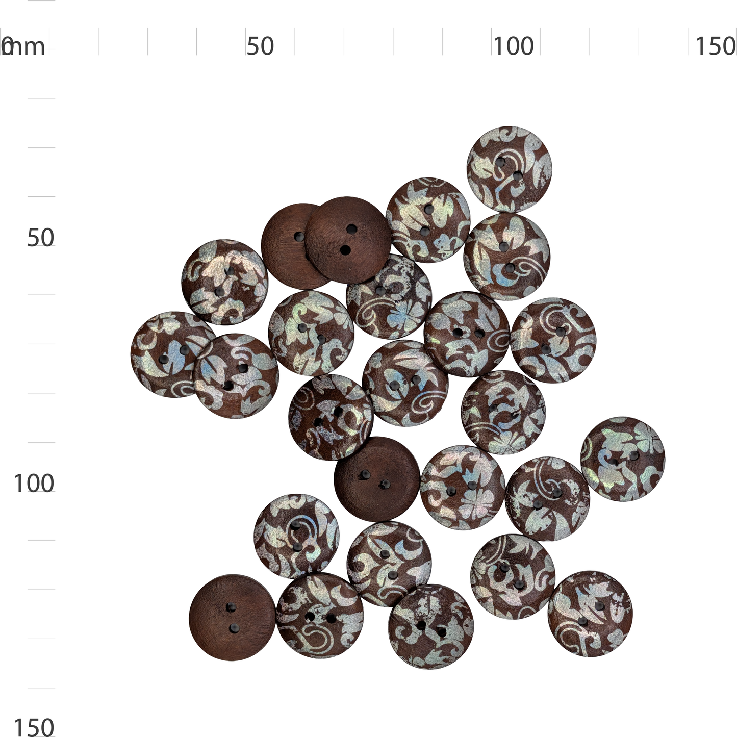 Holographic Wooden Button