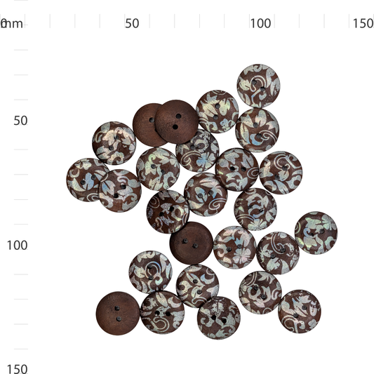 Holographic Wooden Button