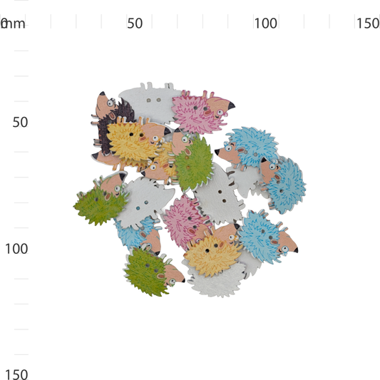 Wooden Hedgehog Button