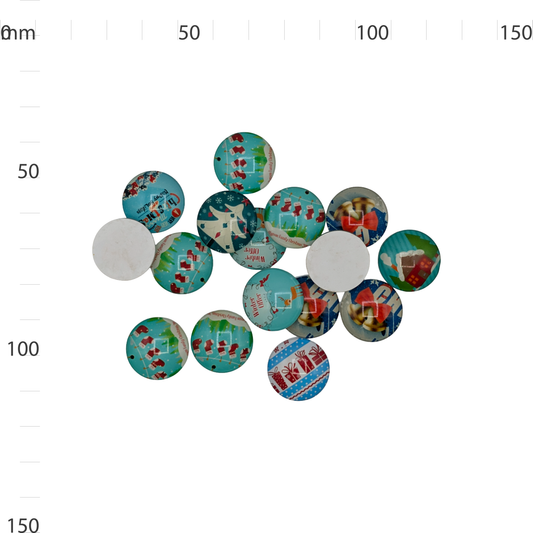 Round Glass Print Button