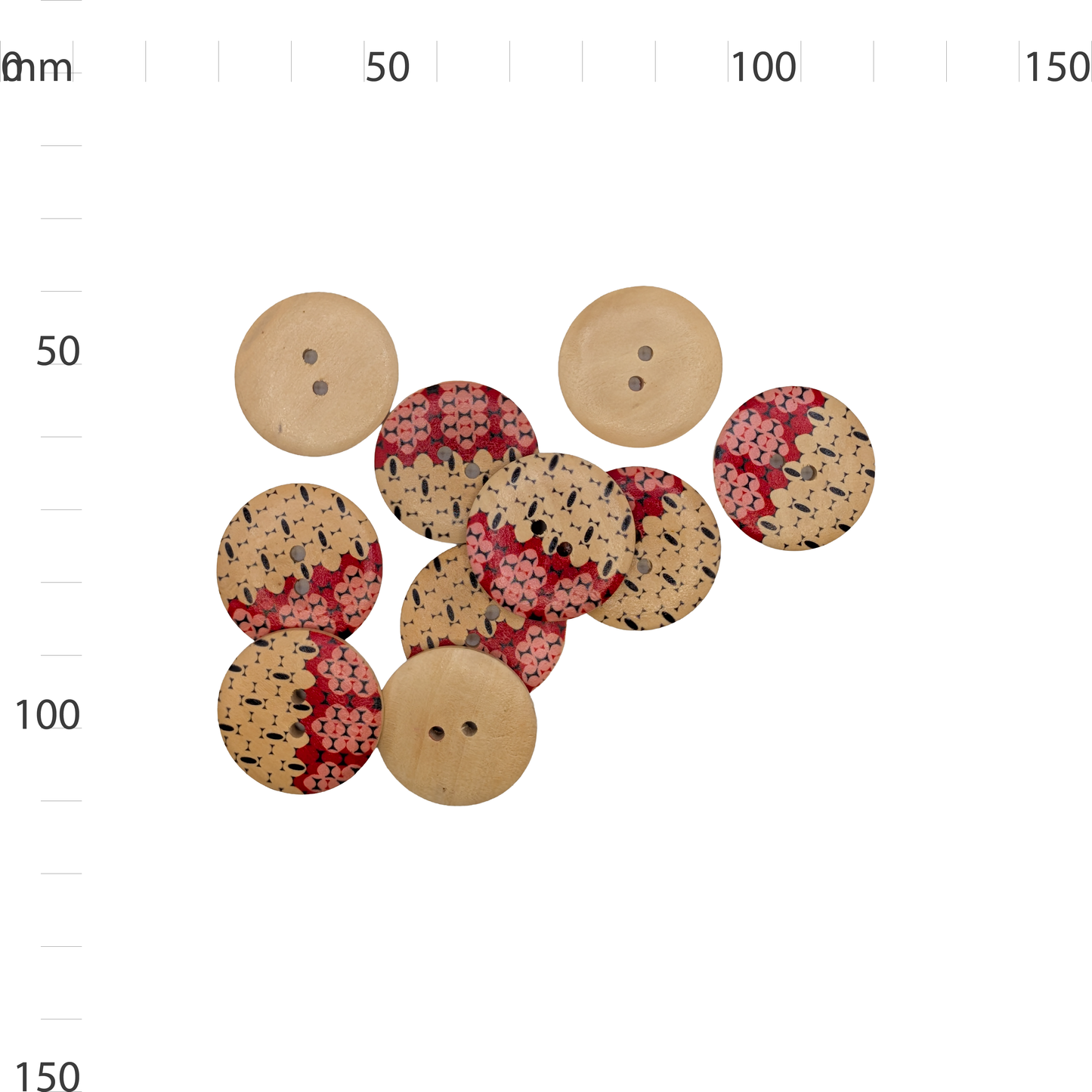 Wooden Pattern Print Button