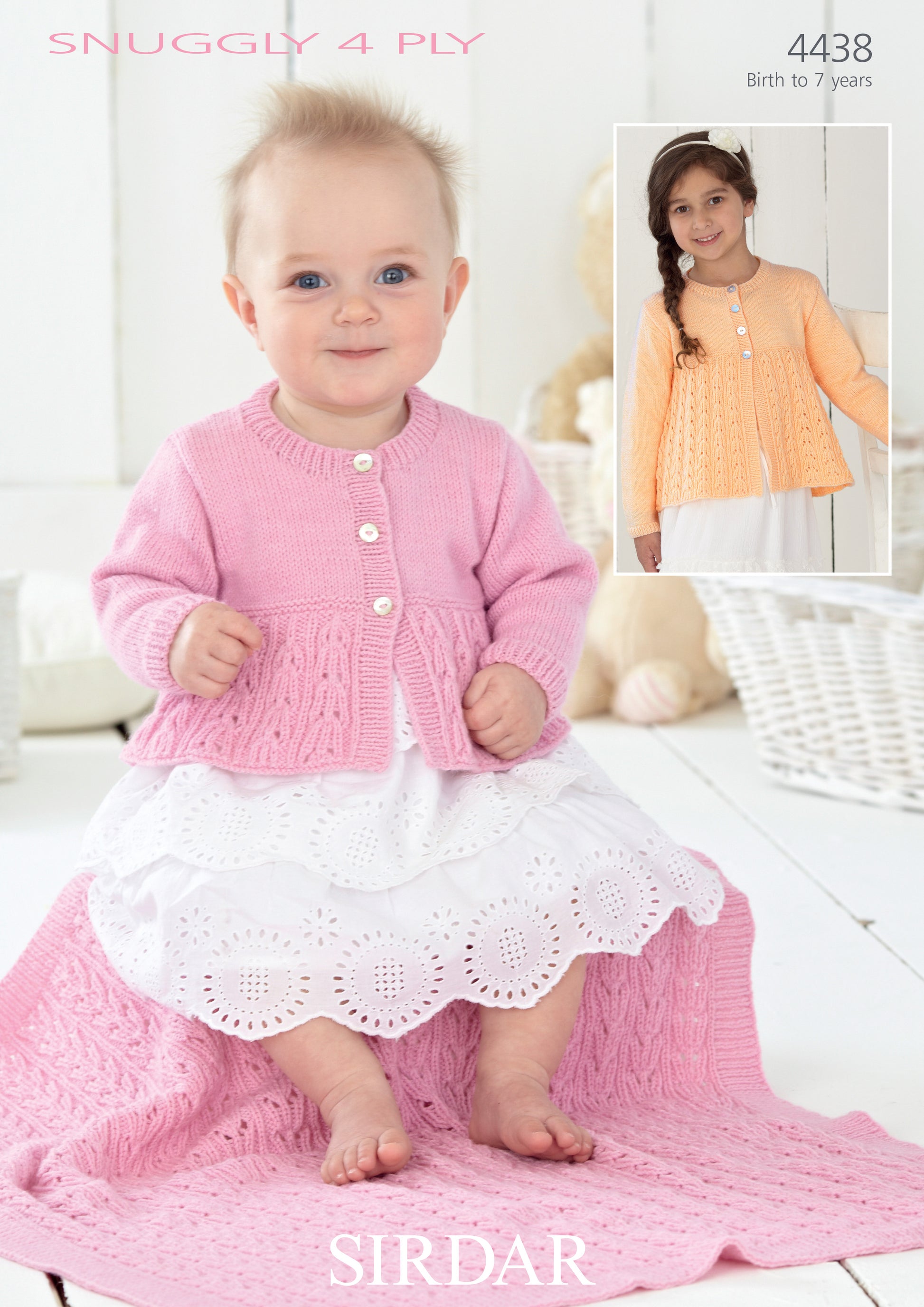 Sirdar Pattern 4438 - Cardigans & blanket-Sirdar snuggly 4 ply - Product image