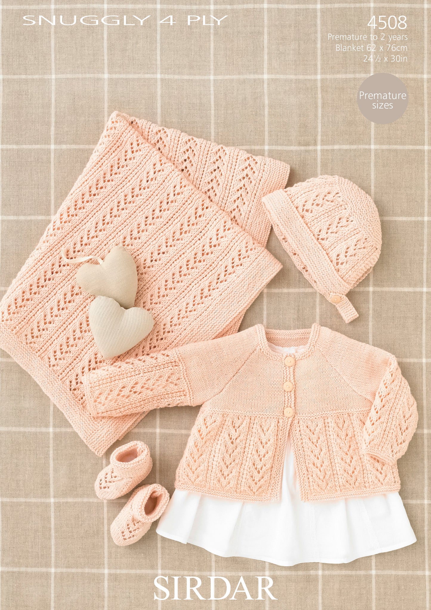 Sirdar Pattern 4508 - Coat, bonnet, booties & blanket-Sirdar snuggly 4 ply - Product image