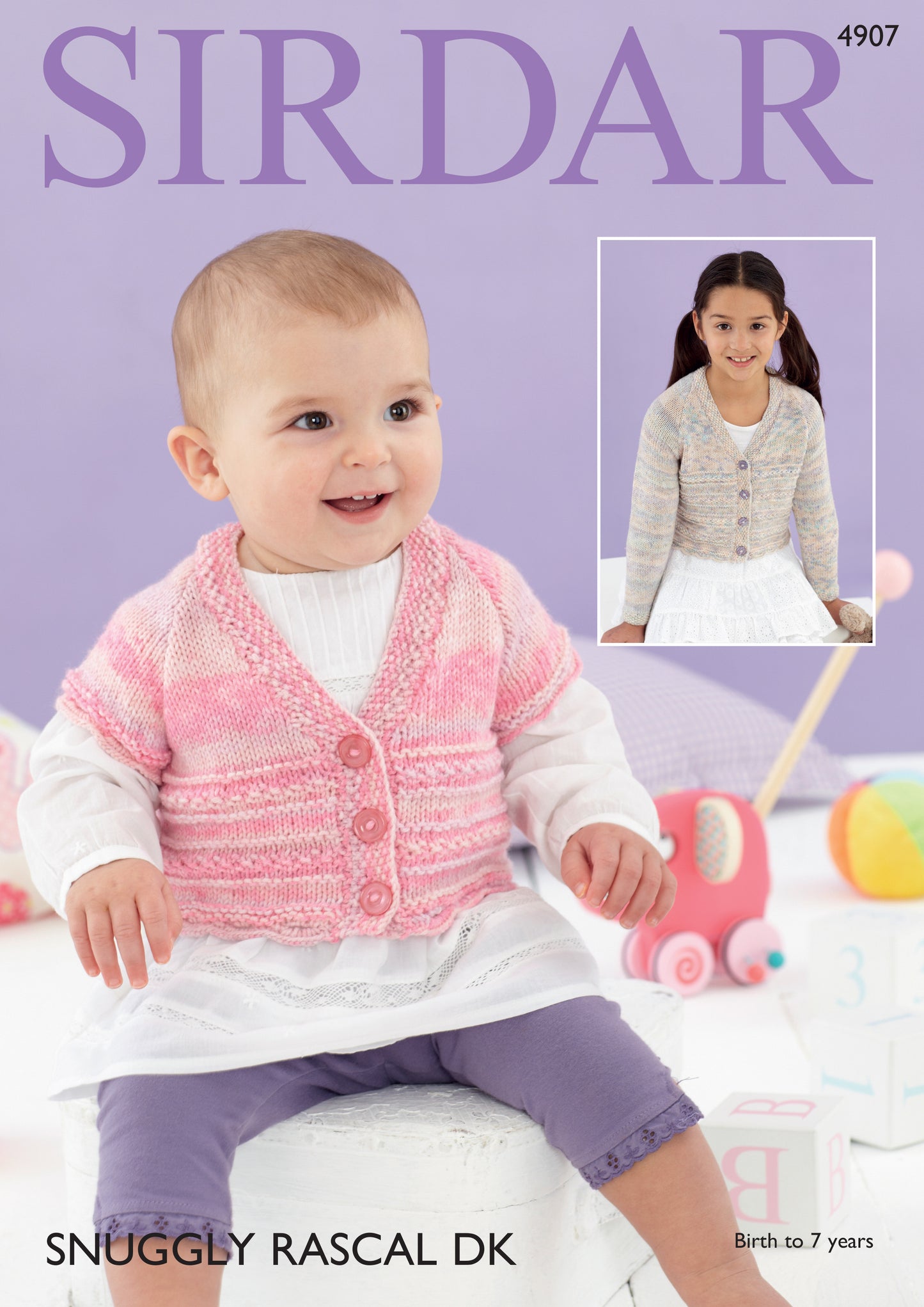 Sirdar Pattern 4907 - Boys sweaters, cardigan & blanket-Sirdar snuggly DK - Product image