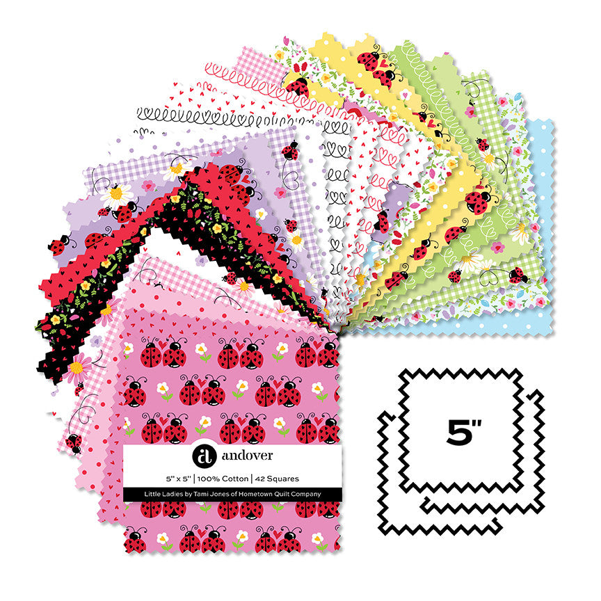 Andover Fabrics Little Ladies - 5 Inch Charm Pack (42 Cuts)