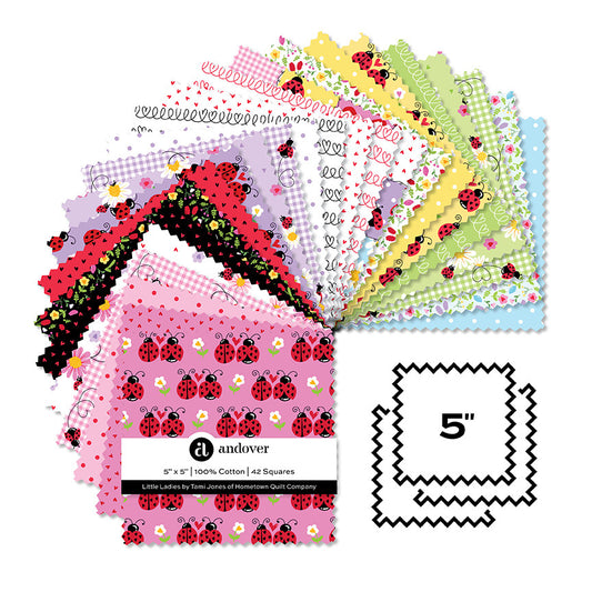 Andover Fabrics Little Ladies - 5 Inch Charm Pack (42 Cuts)