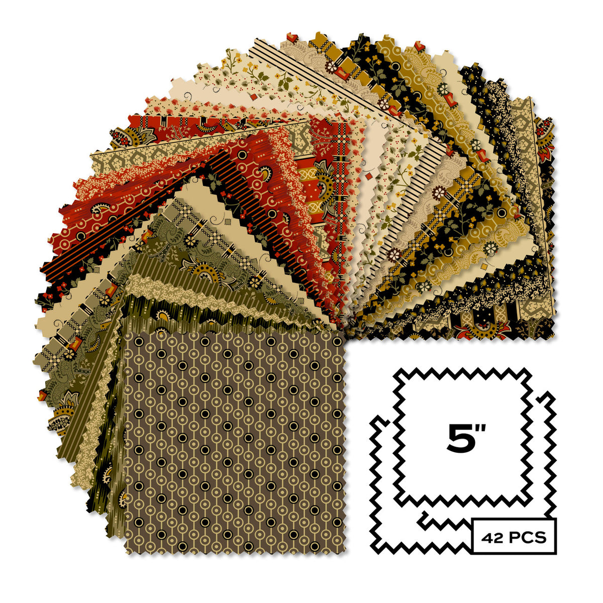 Andover Fabrics Madison Manor Revisited - 5 Inch Charm Pack (42 Cuts)
