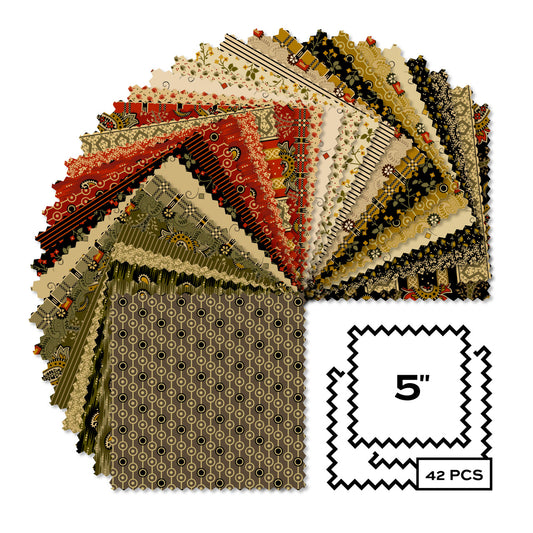 Andover Fabrics Madison Manor Revisited - 5 Inch Charm Pack (42 Cuts)