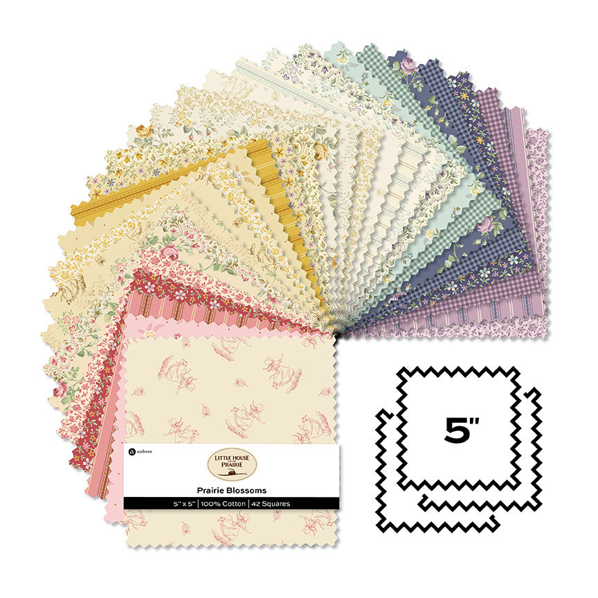 Andover Fabrics Prairie Blossoms - 5 Inch Charm Pack (42 Cuts)