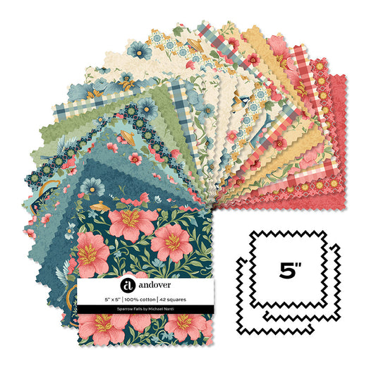 Andover Fabrics Sparrow Falls - 5 Inch Charm Pack (42 Cuts)