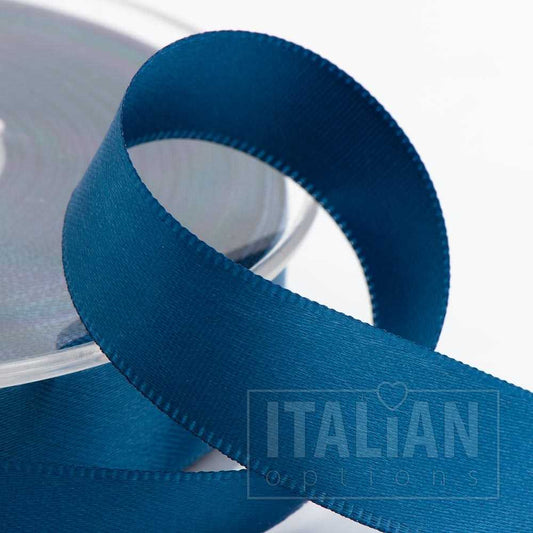 Smoke Blue Satin Ribbon 25mm x 25m