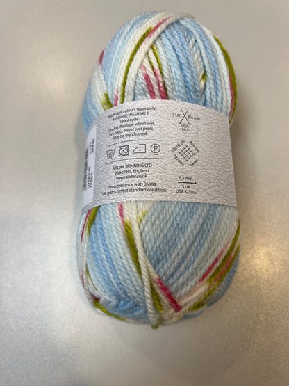 Knitting yarn in blue - texture detail