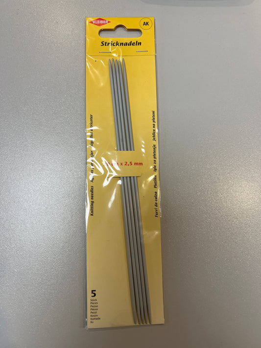 Kleiber Double Point Needles.  2.5mm/20cm