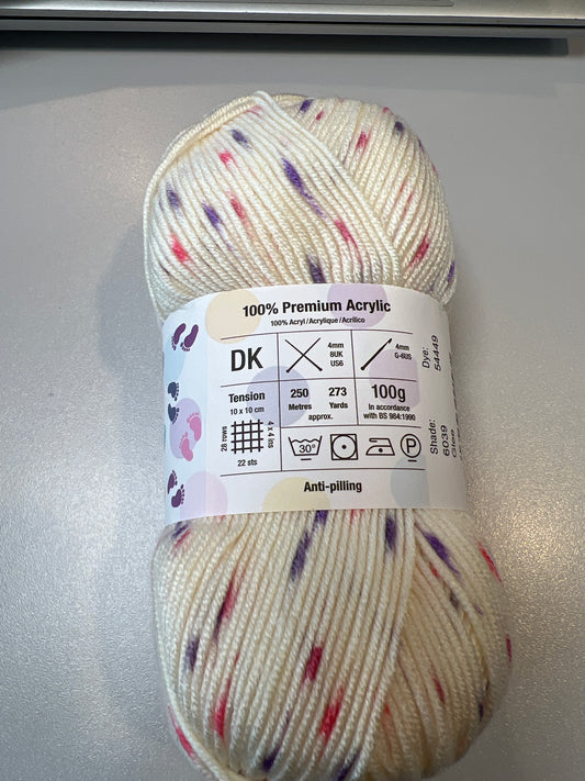 Stylecraft Bambino DK in Dotty DK Glee — 100% Premium Acrylic, DK (Double Knitting), 100g