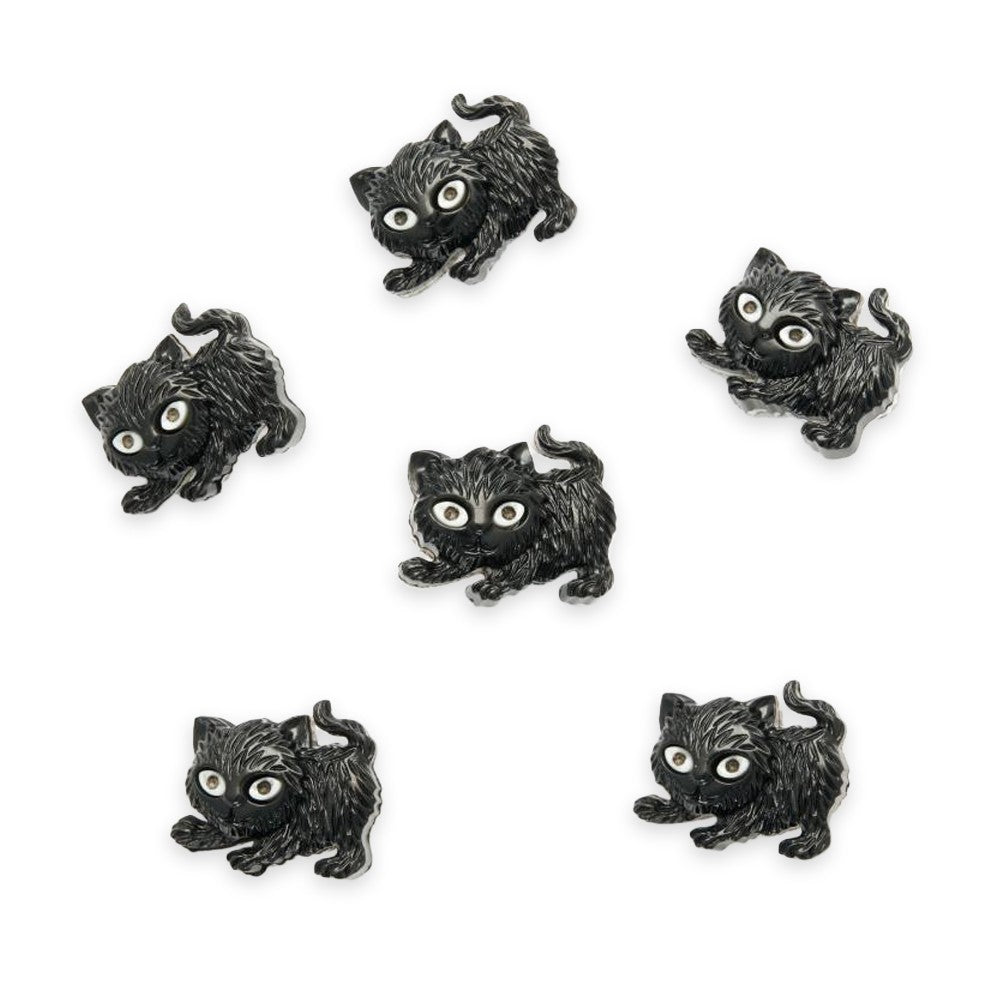 Jay-Trim Novelty Button Black Cat 21mm (Each)