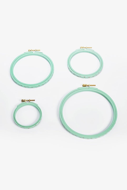 DMC Painted Embroidery Hoop 4in - Turquoise
