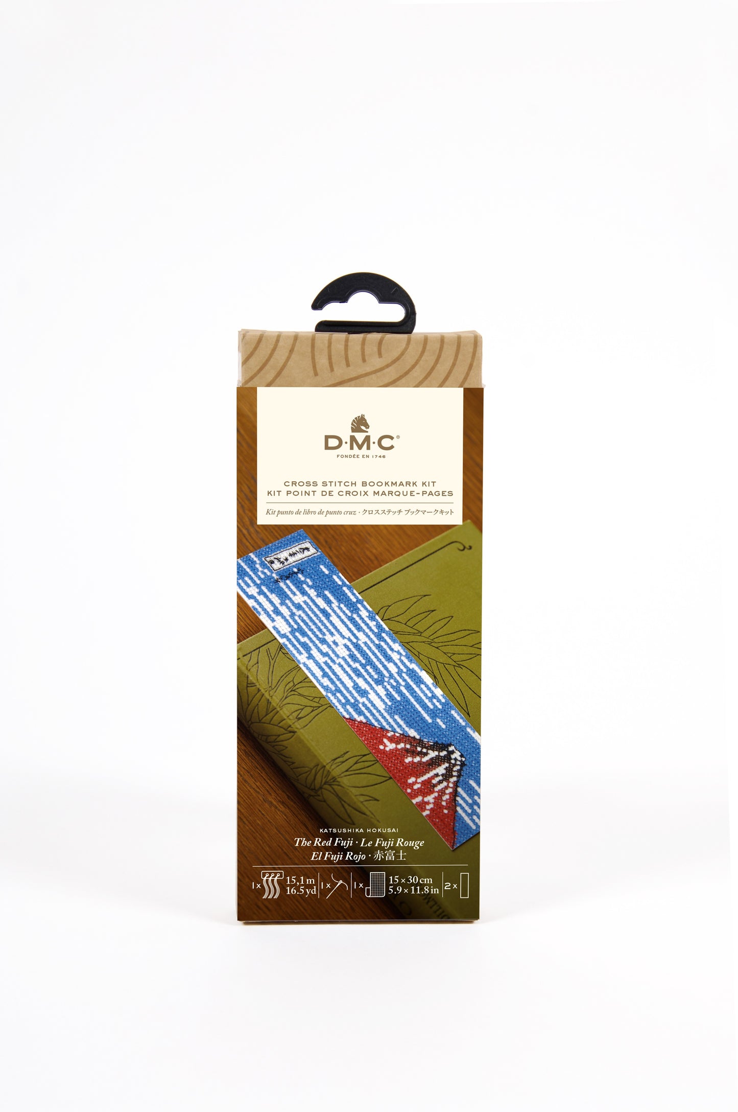 DMC Cross Stitch Bookmark Kit.  The Red Fuji