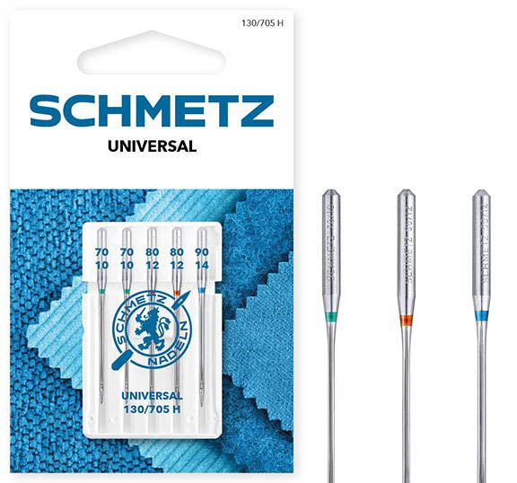 Schmetz Sewing Machine Needles Universal Assorted 70(10)-90(14) 5 Pieces