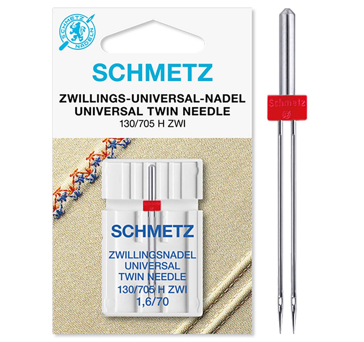 Schmetz Universal Twin Sewing Machine Needle 70(11) 1.6mm
