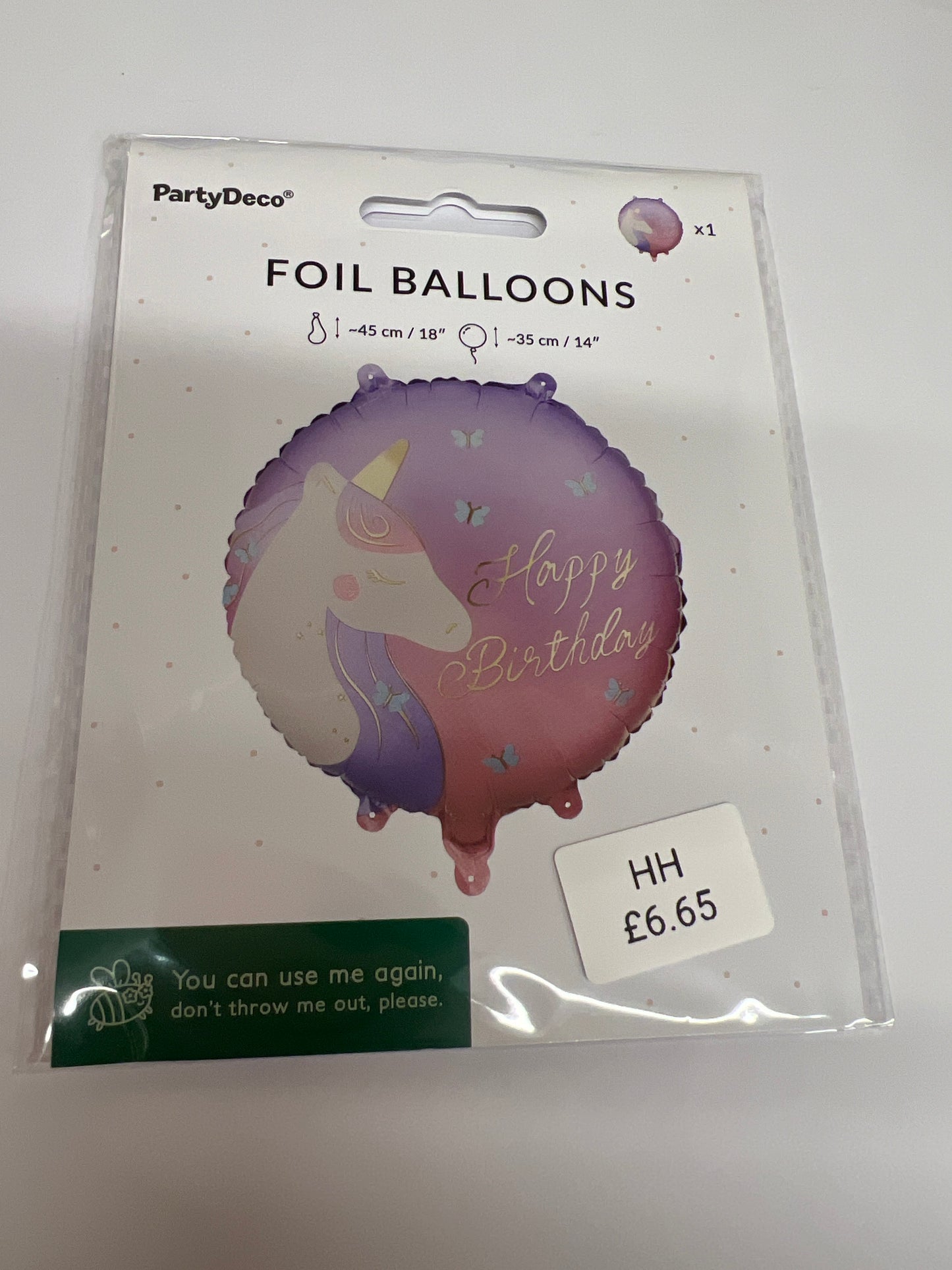 Unicorn helium balloon