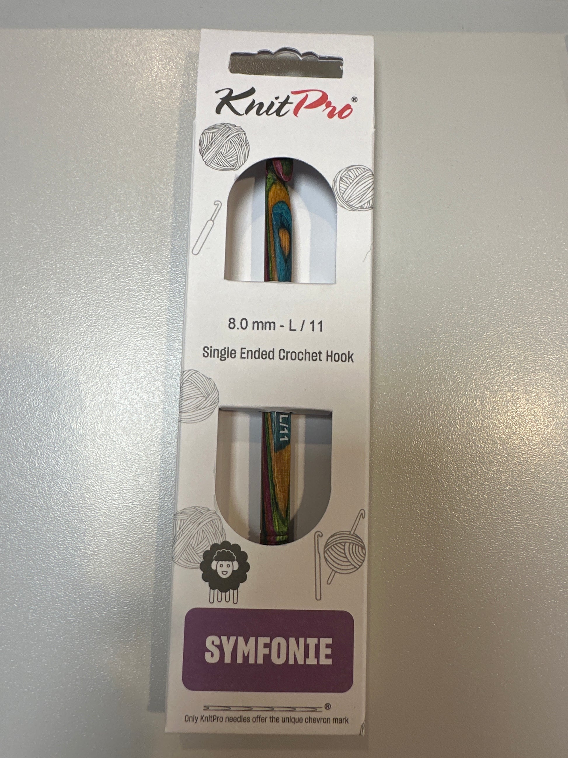 KnitPro Symfonie single ended crochet hook