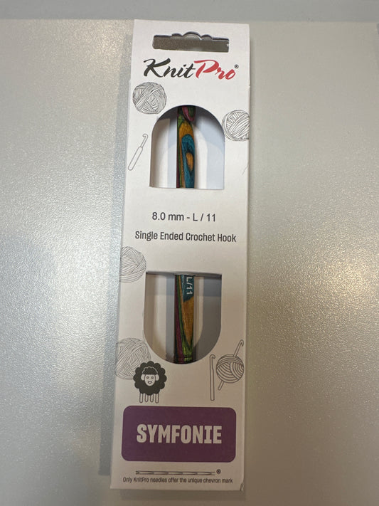 KnitPro Symfonie single ended crochet hook