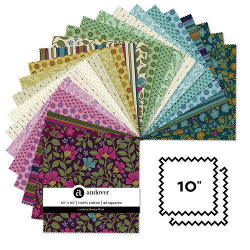 Andover Fabrics Lush by Nancy Rink - 10" Layer Cake