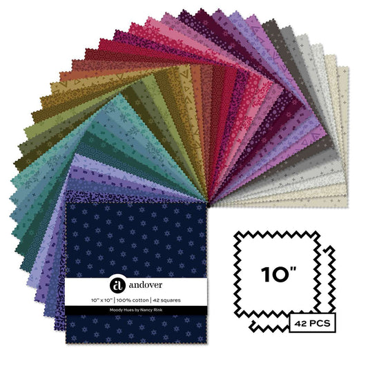 Moody Hues Layer Cake - Moody Hues quilting fabric by Andover Fabrics