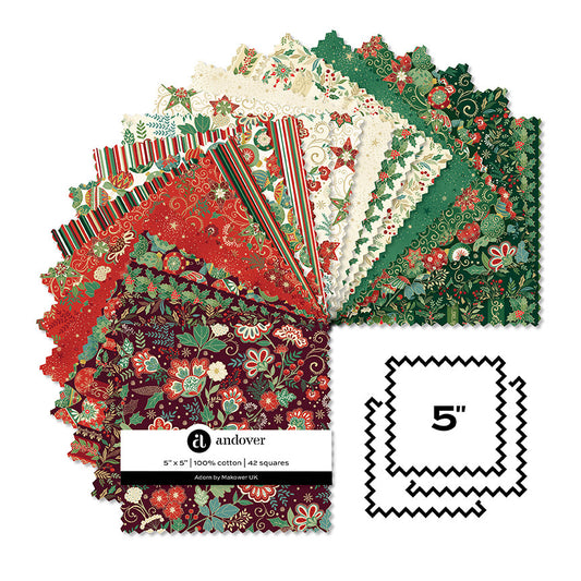 Makower UK Adorn - 5" Charm Pack (42 Squares)