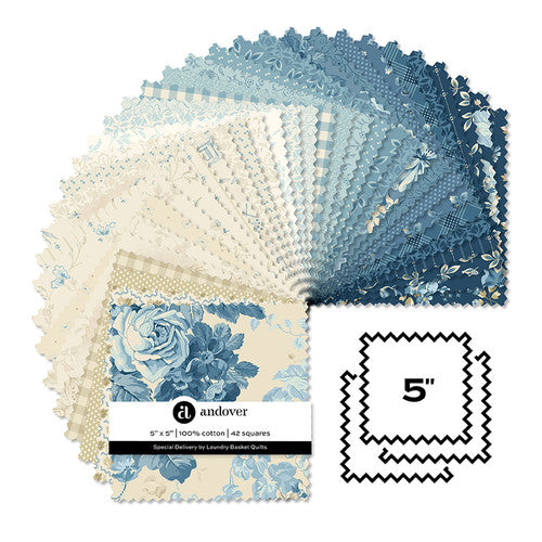 Andover Fabrics Special Delivery by Laundry Basket Quilts - 5" Charm Pack