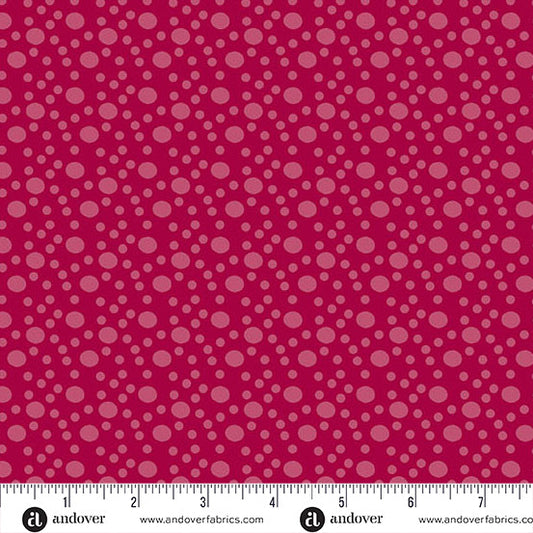 Spots Ruby - Moody Hues quilting fabric by Andover Fabrics