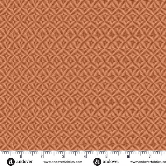Coral Pumpkin - Square Dance quilting fabric by Andover Fabrics