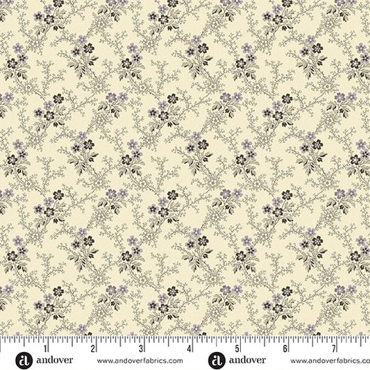 Andover Fabrics Hazelmont Farm Shirtings by Max and Louise - Catherine Chocolate