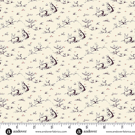 Andover Fabrics Hazelmont Farm Shirtings by Max and Louise - Irene Black