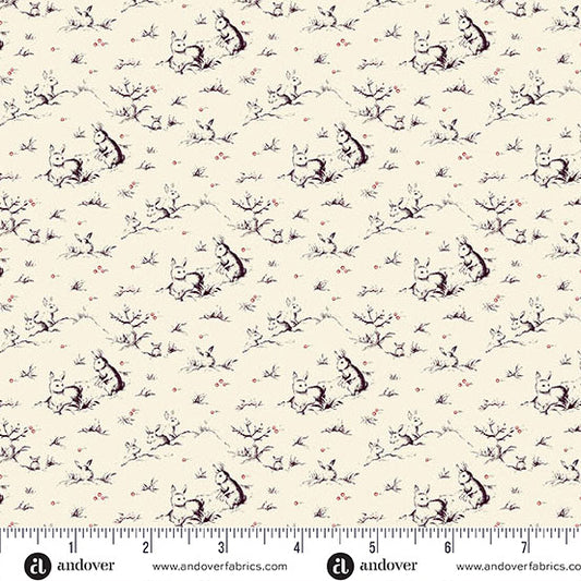 Andover Fabrics Hazelmont Farm Shirtings by Max and Louise - Irene Black