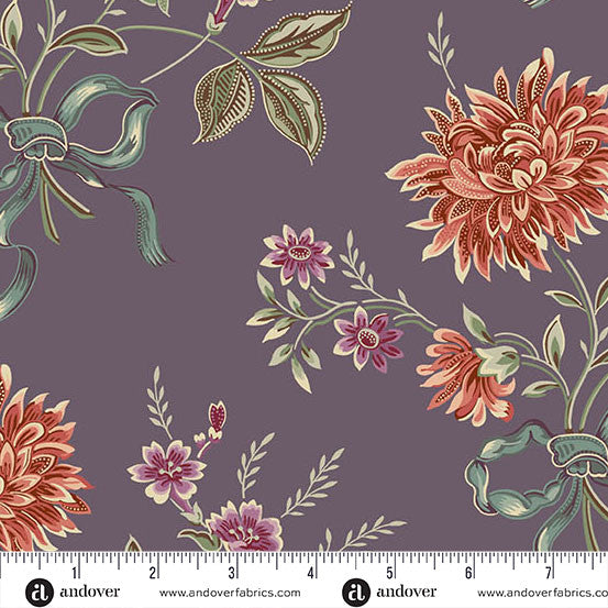 Andover Fabrics Autumn Bouquet by Renee Nanneman - Autumn Bouquet Purple