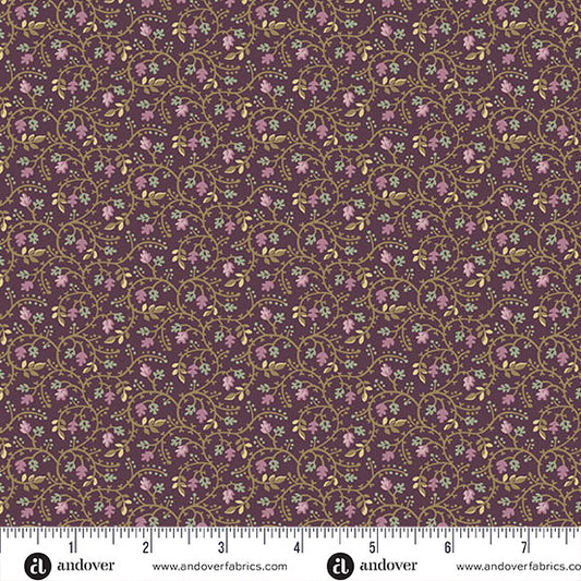 Andover Fabrics Autumn Bouquet by Renee Nanneman - Twining Purple