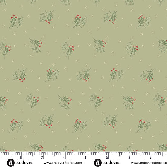 Andover Fabrics Autumn Bouquet by Renee Nanneman - Nosegay Green