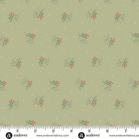 Andover Fabrics Autumn Bouquet by Renee Nanneman - Nosegay Green